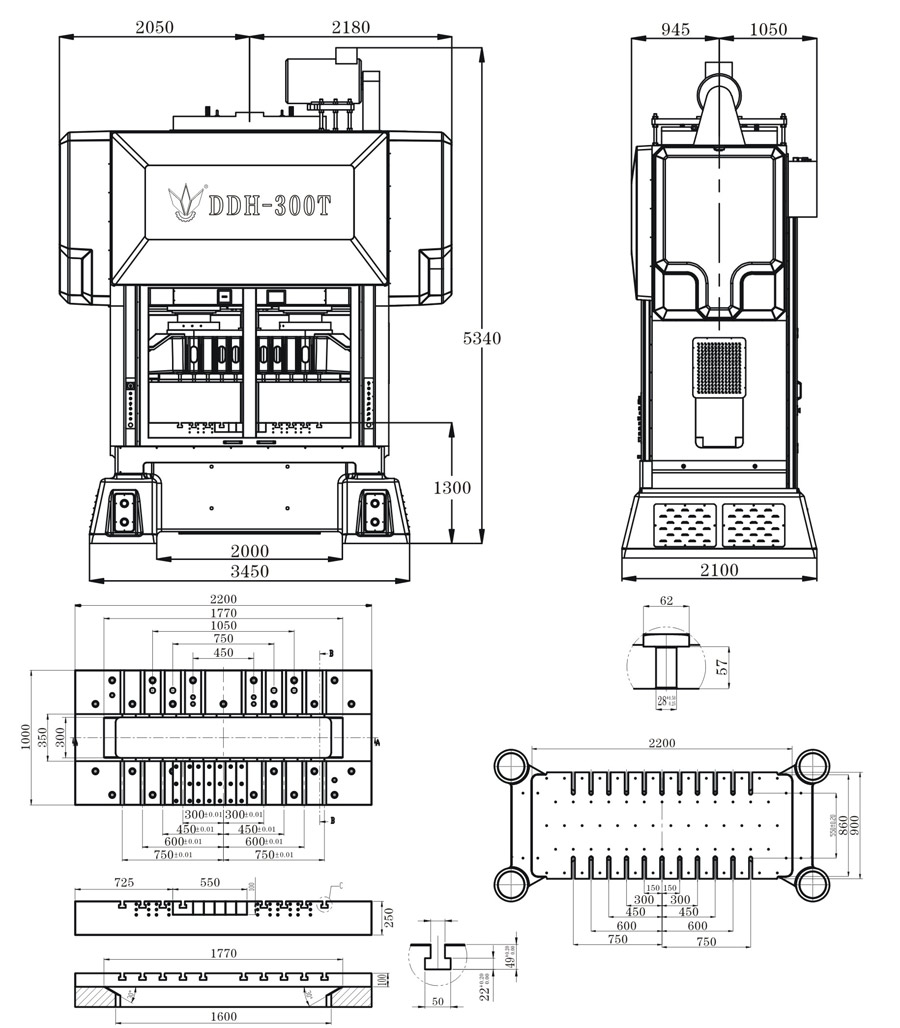 電機(jī)鐵芯高速沖床結(jié)構(gòu)圖