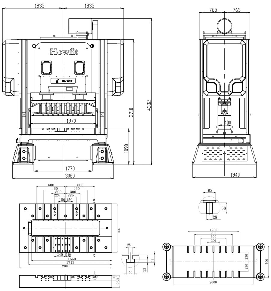 高速精密沖床200t結(jié)構(gòu)